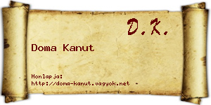 Doma Kanut névjegykártya